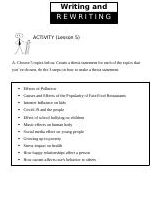 Unidad de actividad 3 .docx - ACTIVIDAD DE ESCRITURA Y REESCRITURA Lección 5 A...